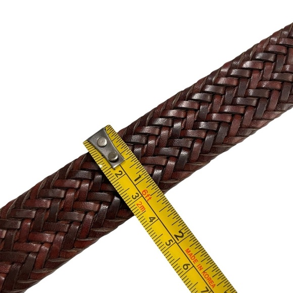 Vintage Brown Leather Braided Belt - Boho Style, Adjustable, Unisex - Picture 8 of 12